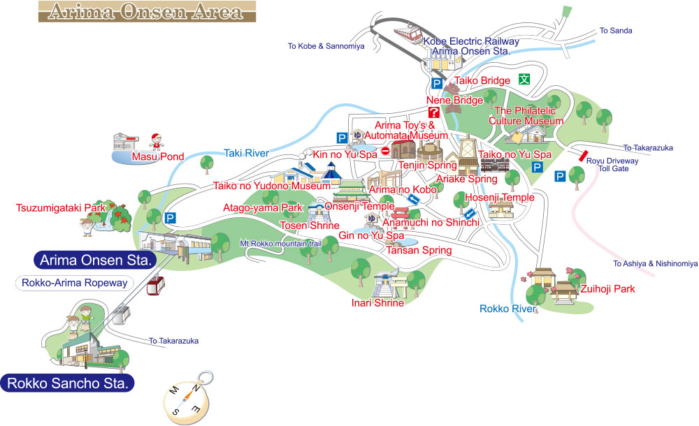 Mountaintop map（Arima　Onsen）